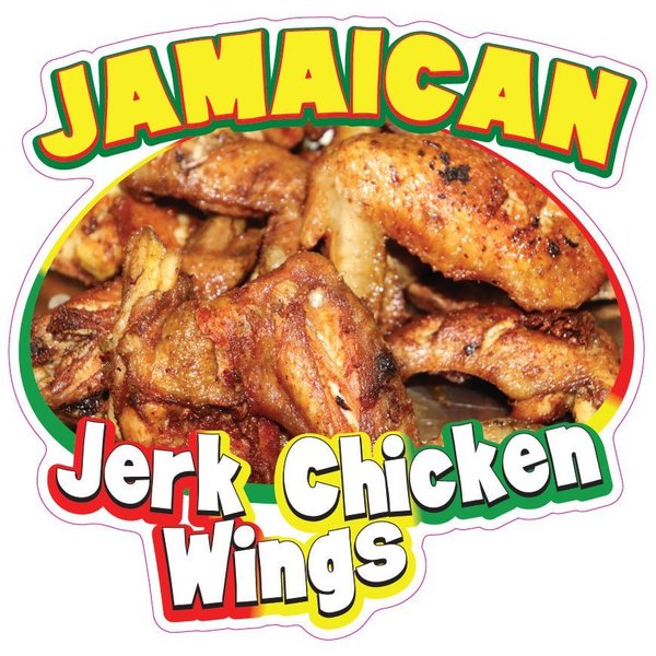 Signmission Jamaican Jerk Chicken Wings Concession Stand Food Truck, D-16 Jamaican Jerk Chicken Wings D-DC-16 Jamaican Jerk Chicken Wings19